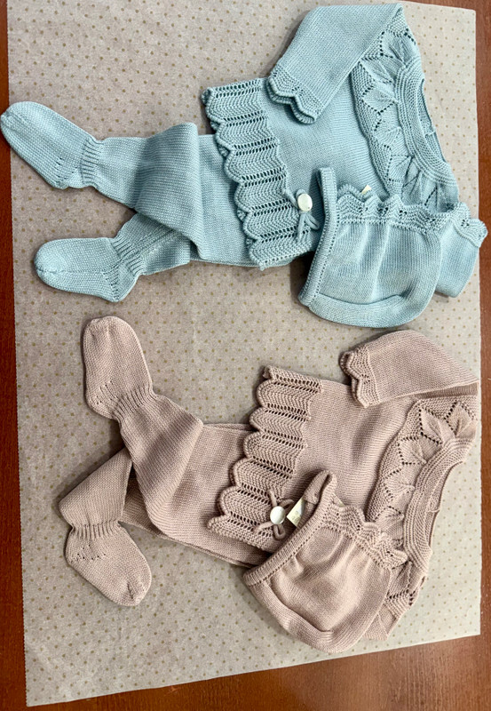 Conjunto hilo polaina con capota
